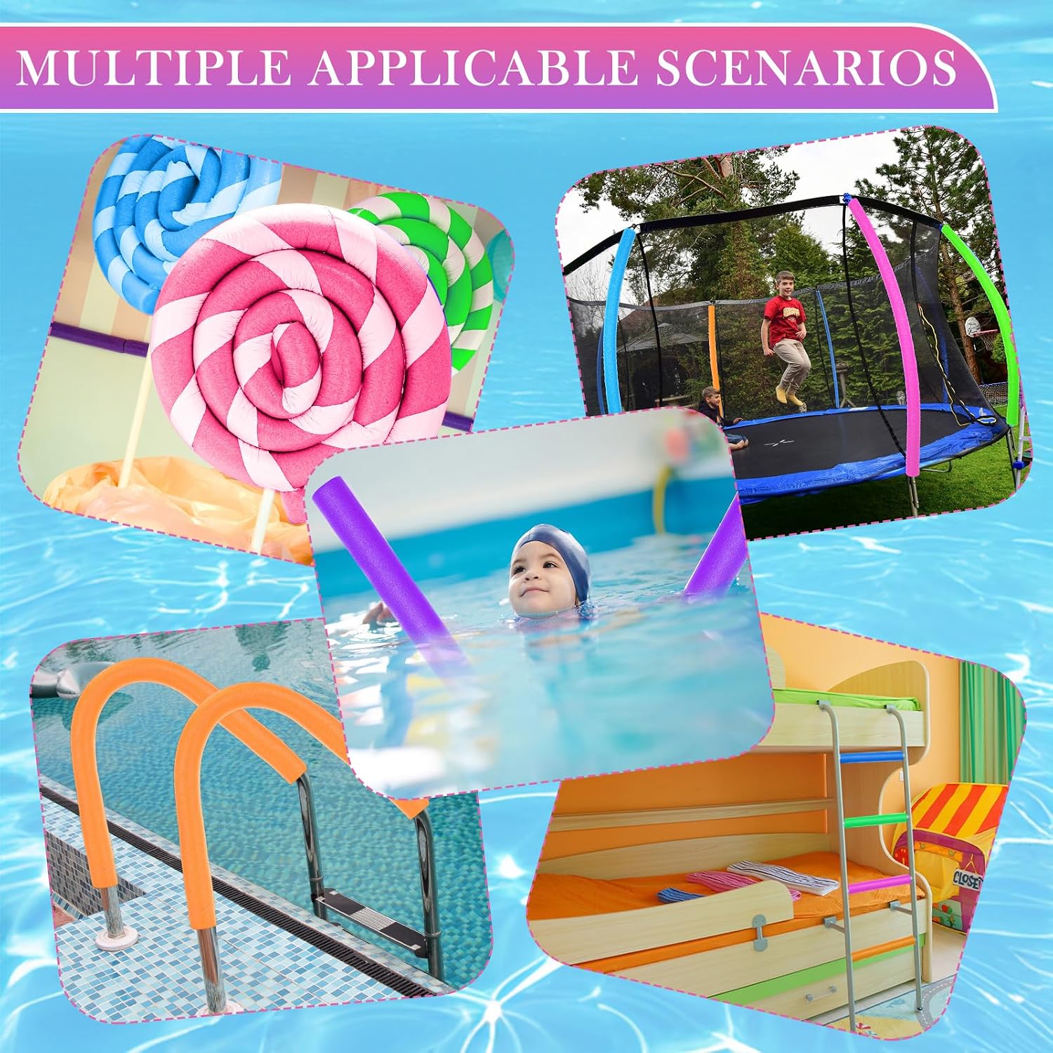 18 Pack Pool Noodles Bulk 39 x - Foam Pool Noodle 评论和价格