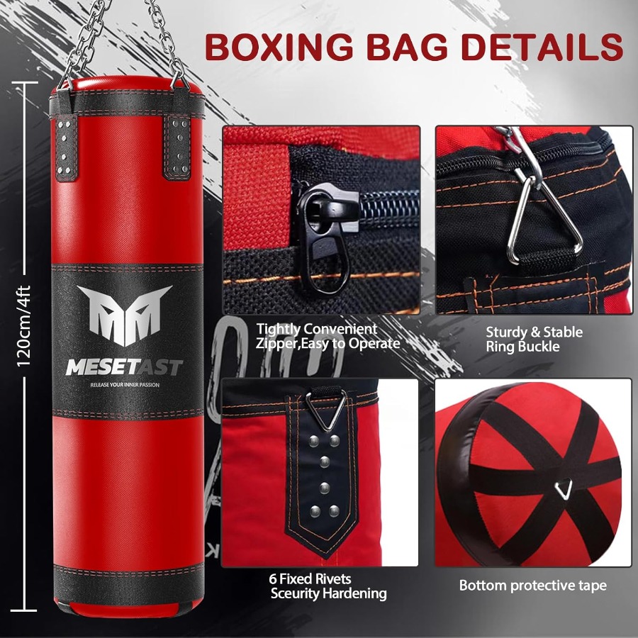 4ft Heavy Punching Bag Set for - Boxing Glove Set 评论和价格