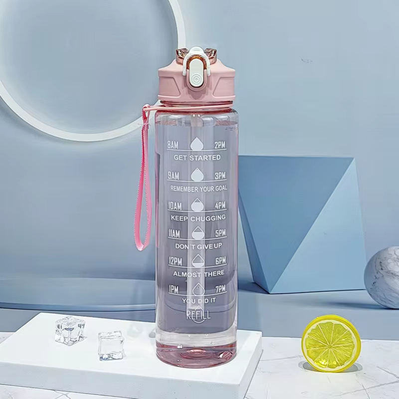 900ml Sports Bottle With Time  - Sports Equipment Types 评论和价格
