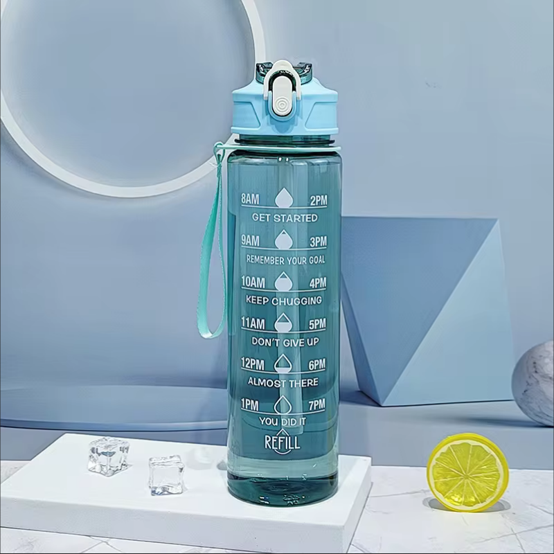 900ml Sports Bottle With Time  - Sports Equipment Types 评论和价格